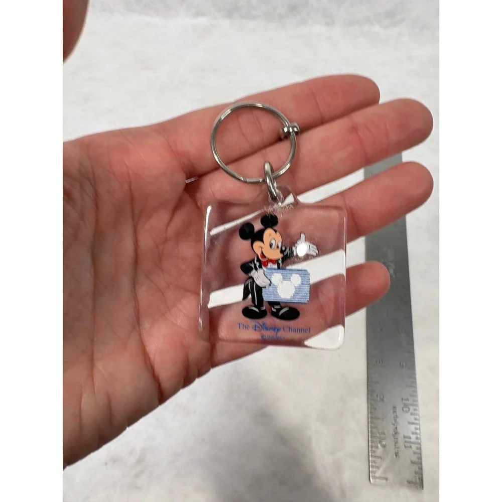 Vintage‎ Disney Channel Mickey Mouse Tuxedo Acrylic Keychain Hong Kong Retro 90s